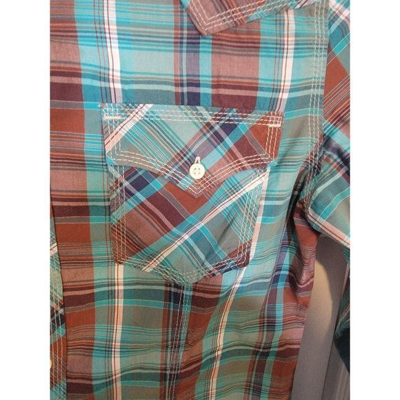 Men's True Religion Plaid Button-Down Casual Long Sleeve Shirt Size L‎ - Picture 2 of 6